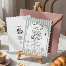 Invitación moderna para baby shower: Coffee Baby I
