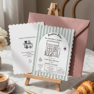Invitación moderna para baby shower: Coffee Baby I
