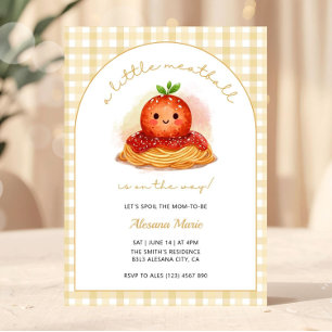 Invitación moderna para baby shower italiana con a