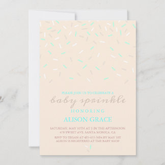 Invitación moderna para baby sprinkle de melocotón