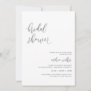 Invitación moderna para despedida de soltera con c