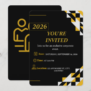 Invitación moderna para eventos corporativos edita