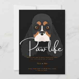 Invitación moderna para fiesta de cachorro adorabl
