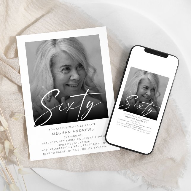 Invitación moderna para fiesta de cumpleaños de se (Subido por el creador)