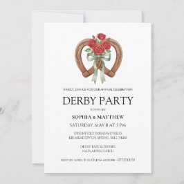 Invitación moderna para fiesta de Derby ecuestre