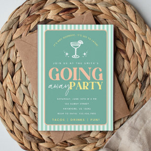 Invitación moderna para fiesta de despedida
