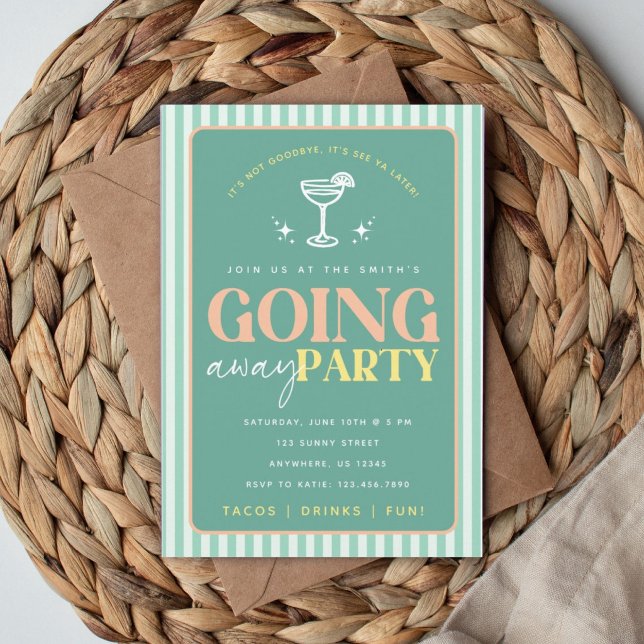 Invitación moderna para fiesta de despedida (Subido por el creador)