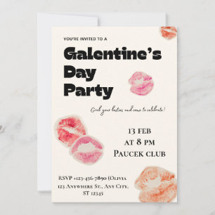 Invitación moderna para fiesta de Galentine's Day 