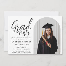 Invitación moderna para fiesta de graduación