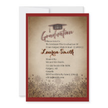 Invitación moderna para fiesta de graduación