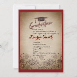 Invitación moderna para fiesta de graduación