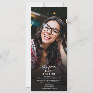 Invitación moderna para fiesta de graduación con c