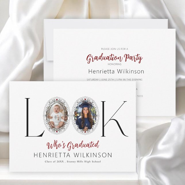 Invitación moderna para fiesta de graduación con f (Subido por el creador)
