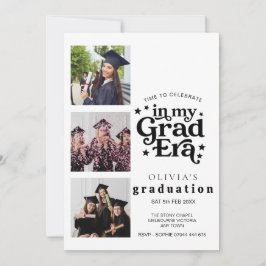 Invitación moderna para fiesta de graduación con f