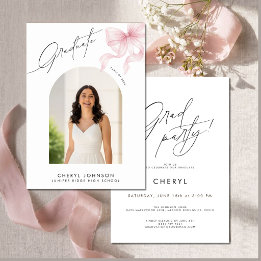 Invitación moderna para fiesta de graduación con l