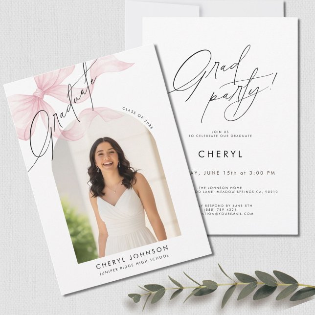 Invitación moderna para fiesta de graduación con l (Subido por el creador)