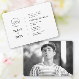 Invitación moderna para fiesta de graduación en bl