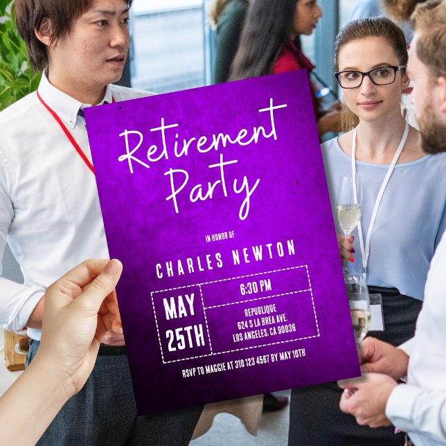 Invitación moderna para fiesta de jubilación | Gra (Subido por el creador)