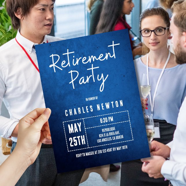Invitación moderna para fiesta de jubilación | Gra (Subido por el creador)