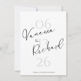 Invitación moderna para guardar la fecha