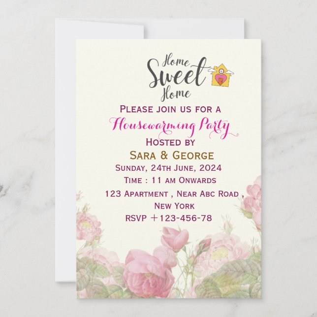Invitación moderna para inaugurar casa (Anverso)