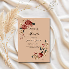 Invitación moderna para la ducha de boda Rosa Brid