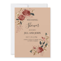 Invitación moderna para la ducha de boda Rosa Brid