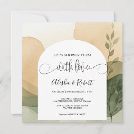 Invitación moderna para la ducha de la pareja de t