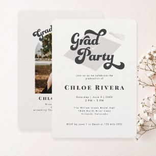 Invitación moderna para la fiesta de graduación co