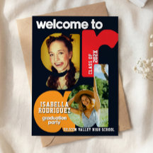 Invitación moderna para la graduación de la escuel