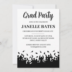 invitación moderna para una fiesta de graduación e