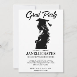 invitación moderna para una fiesta de graduación e