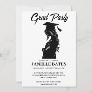 invitación moderna para una fiesta de graduación e
