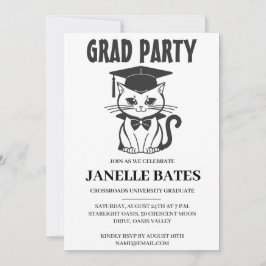 invitación moderna para una fiesta de graduación e