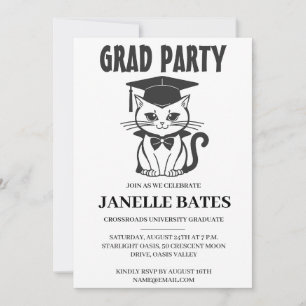 invitación moderna para una fiesta de graduación e
