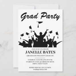invitación moderna para una fiesta de graduación e
