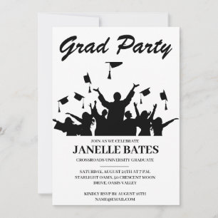 invitación moderna para una fiesta de graduación e