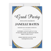 invitación moderna para una fiesta de graduación e