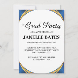 invitación moderna para una fiesta de graduación e
