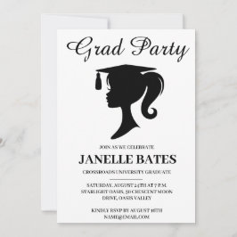 invitación moderna para una fiesta de graduación e