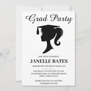 invitación moderna para una fiesta de graduación e
