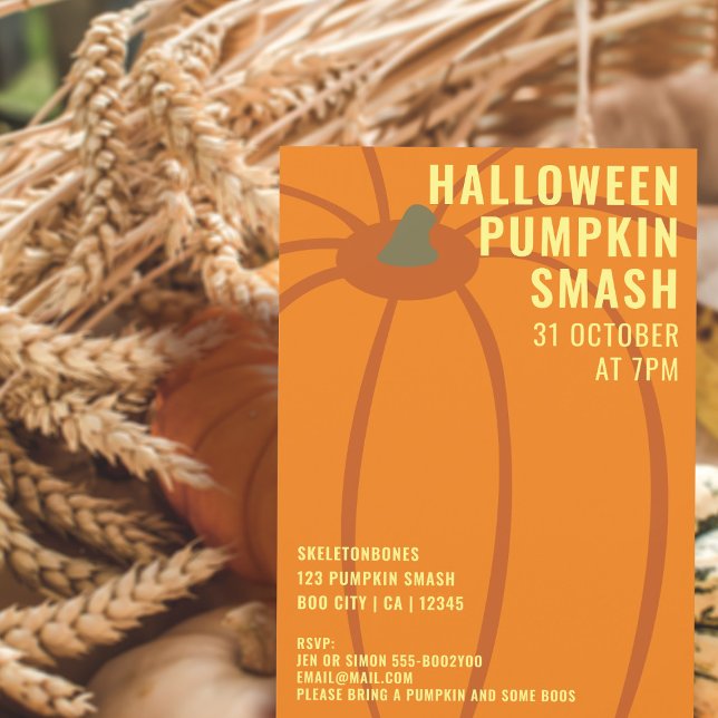 Invitación moderna para una fiesta de Halloween co (Subido por el creador)