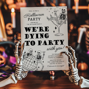 Invitación moderna para una fiesta de Halloween qu