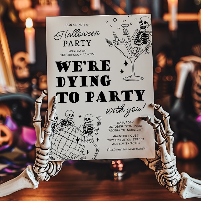 Invitación moderna para una fiesta de Halloween qu (Subido por el creador)