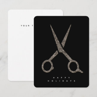 Invitación moderna PERSONALIZADO purpurina tijeras Hairdresse