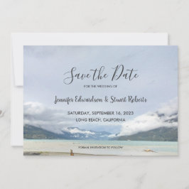 Invitación Moderna playa de verano de montaña Salven la tarje