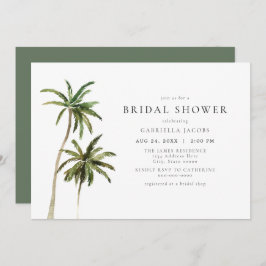 Invitación Moderna playa tropical mínima Palm Beach Bridal Sh