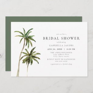 Invitación Moderna playa tropical mínima Palm Beach Bridal Sh