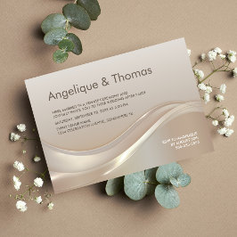 Invitación Moderna recepción de boda beige simple