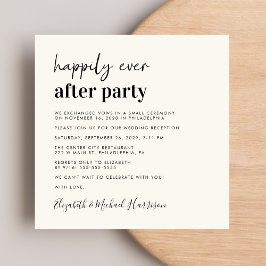 Invitación Moderna recepción de boda con crema de fotos